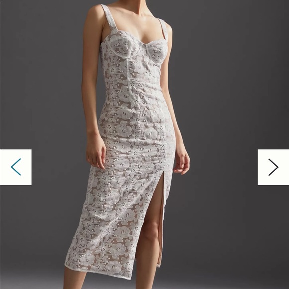 Anthropologie Dresses & Skirts - Anthropologie Midi Lace Dress with Slit